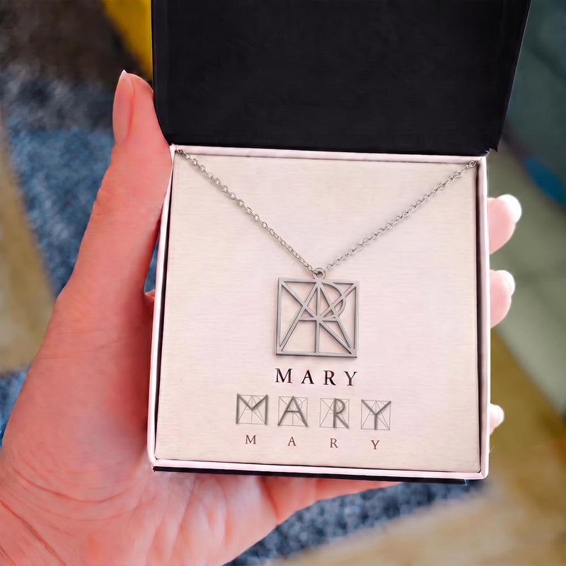 Custom Monogram Name Necklace